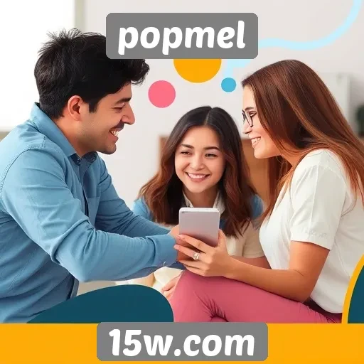 Explore os recursos sociais do site Popmel